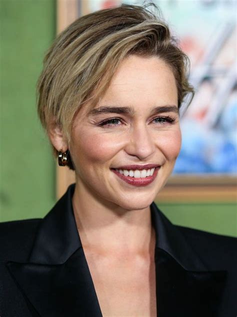 emilia clarke hairstyles|emilia clarke pixie cut.